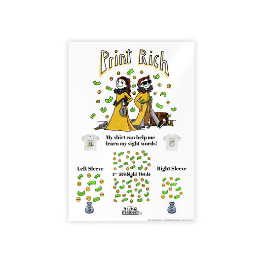 1-100 Print Rich: High-Frequency Sight Words (Gloss Poster)