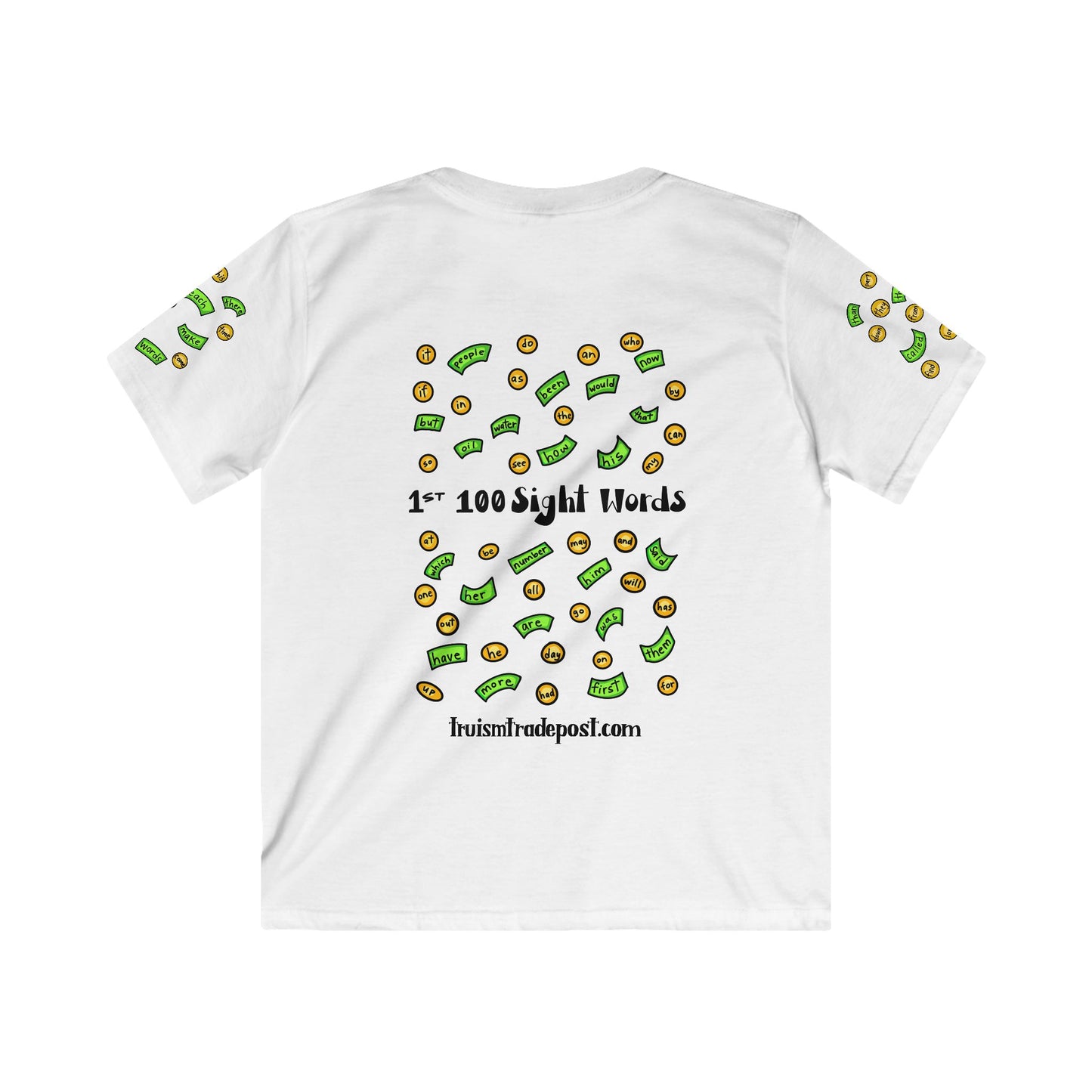 1-100 Print Rich: High-Frequency Fry Sight Words (Kids Tee)