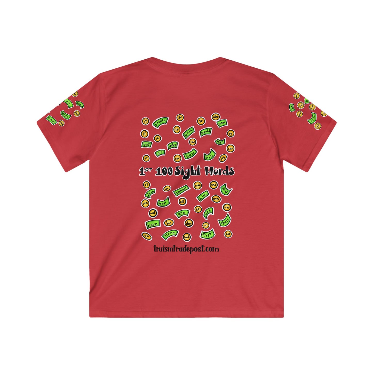 1-100 Print Rich: High-Frequency Fry Sight Words (Kids Tee)