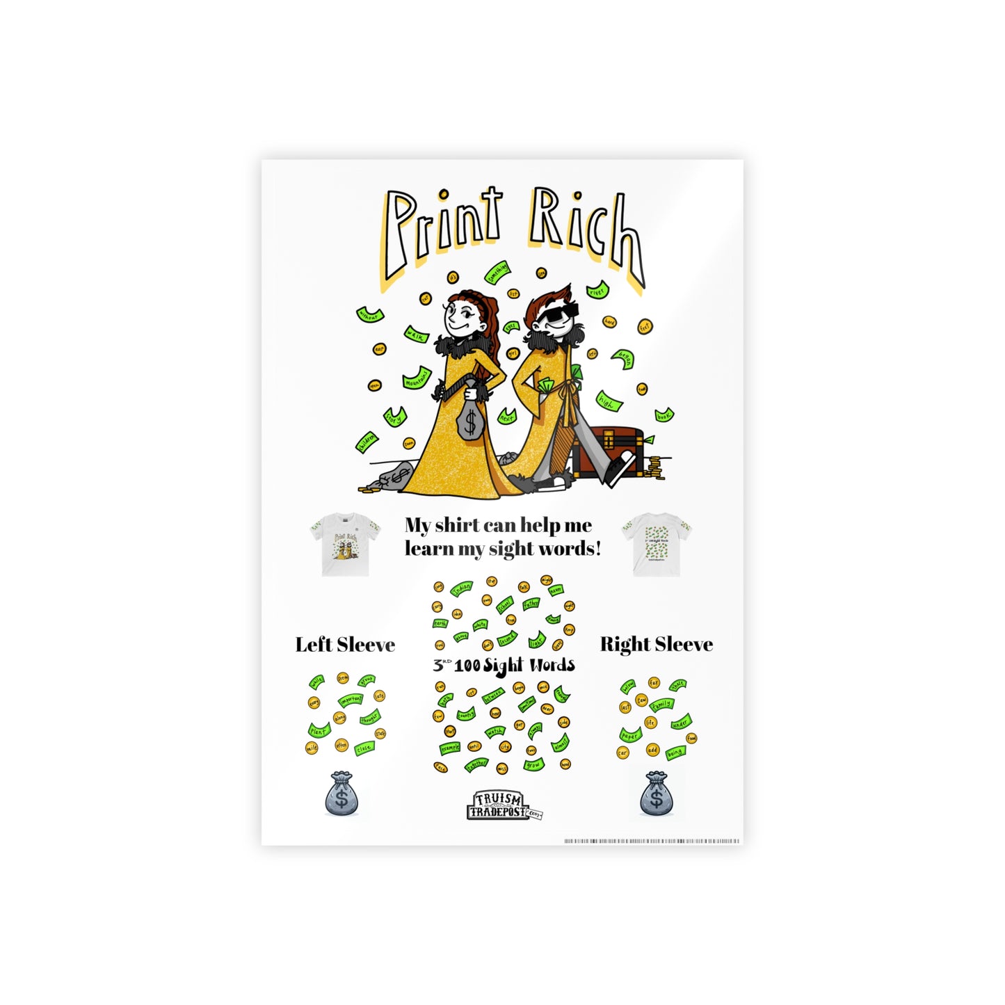 201-300 Print Rich: High-Frequency Fry Sight Words (Gloss Poster)