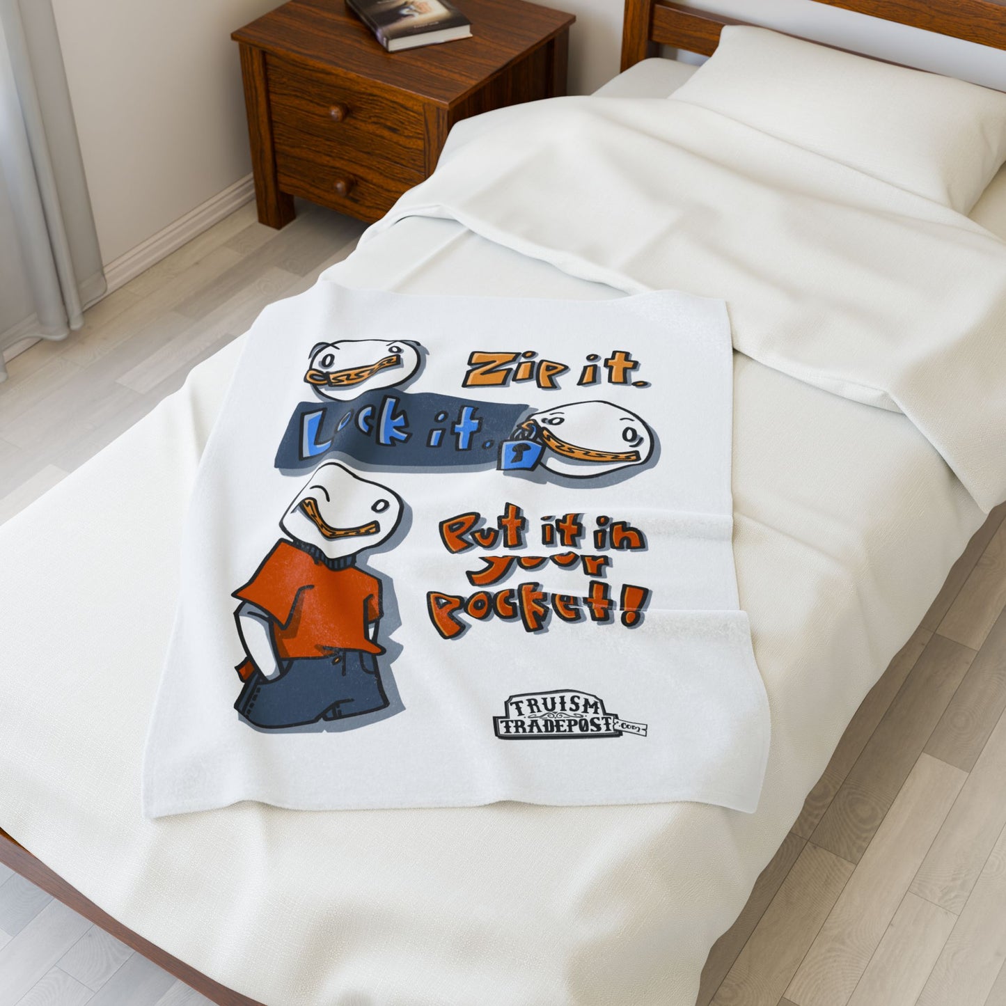 Zip it. Lock it. Put it in your pocket! (Plush Blanket)