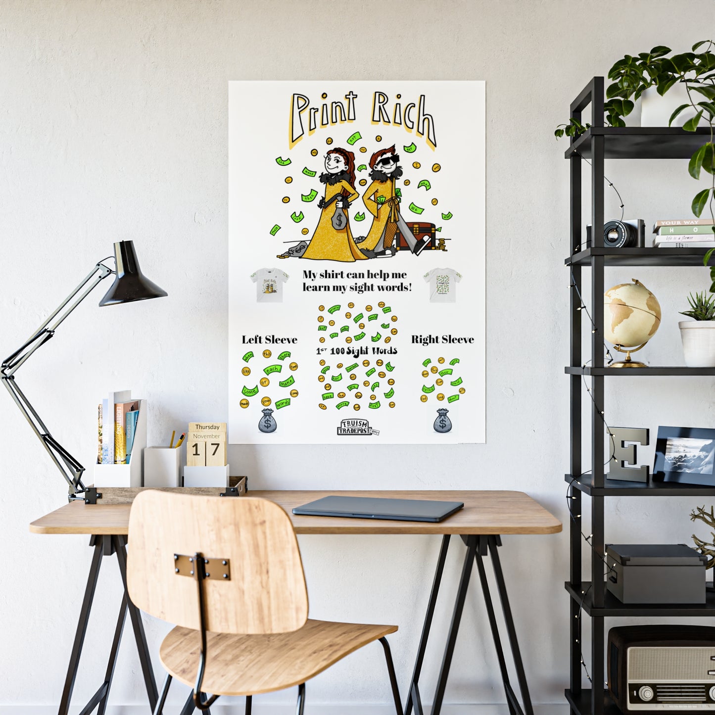 1-100 Print Rich: High-Frequency Fry Sight Words (Gloss Poster)