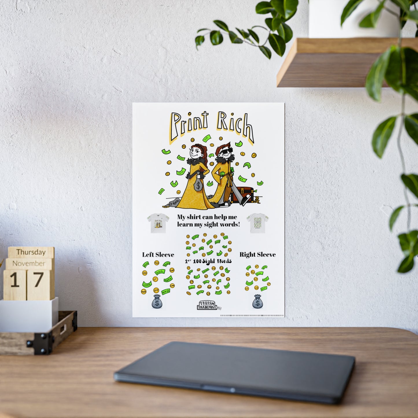 1-100 Print Rich: High-Frequency Fry Sight Words (Gloss Poster)