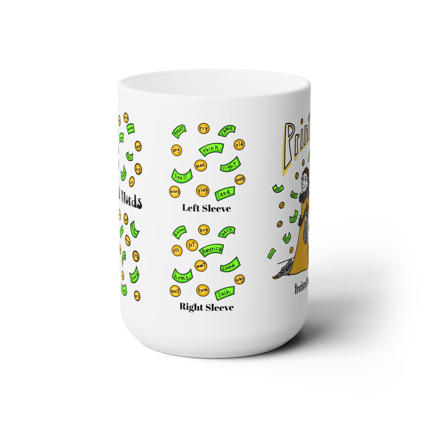 101-200 Print Rich: High-Frequency Sight Words (Ceramic Mug 15oz)